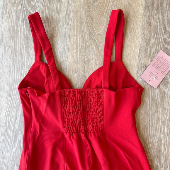 BHLDN Sage Sweetheart Stretch Crepe Midi Dress - Size S - Picture 6 of 10